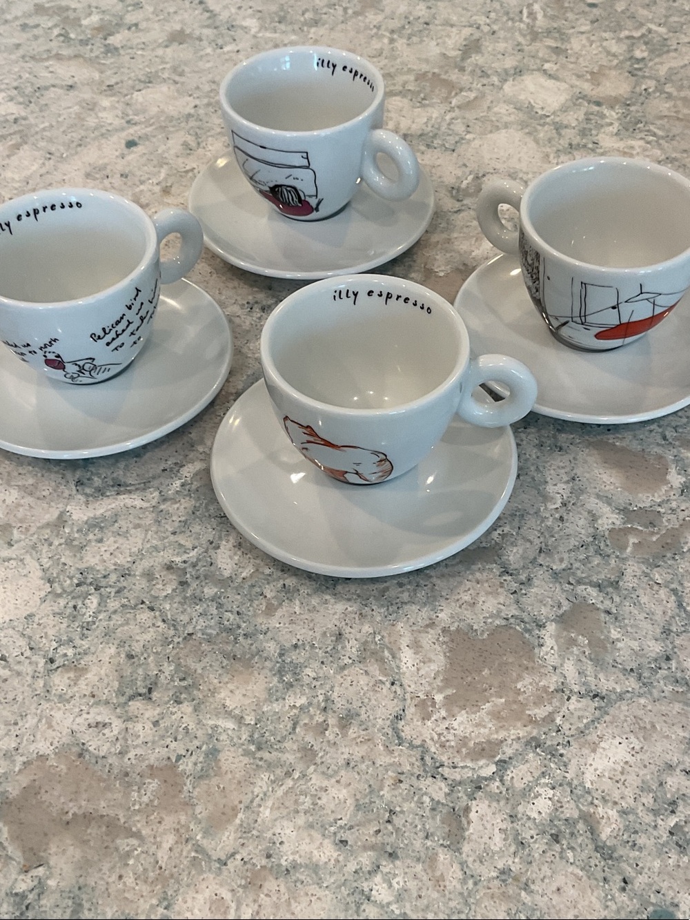 Illy art collection cappuccino cups set of 4